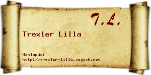 Trexler Lilla névjegykártya